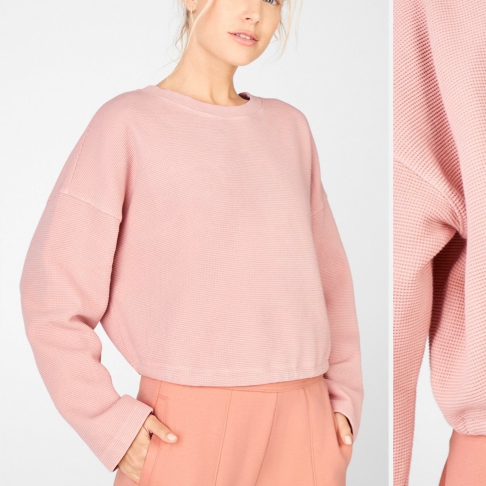 Fabletics tie back sweatshirt in sky blue 💠